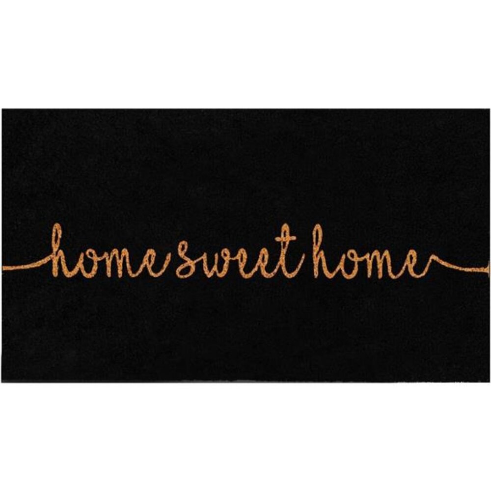 Natural Coir Doormat with Non-Slip Backing - 17 x 30 Welcome Mats